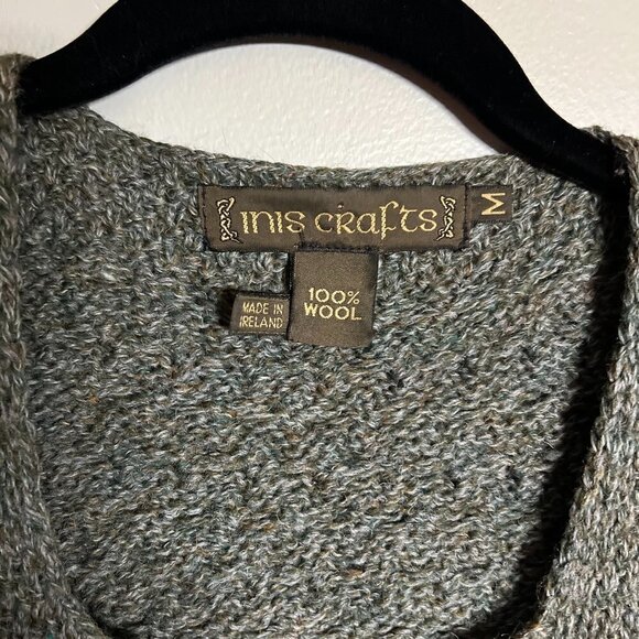 Inis Crafts Wool Cardigan Sweater Size M - Picture 5 of 5